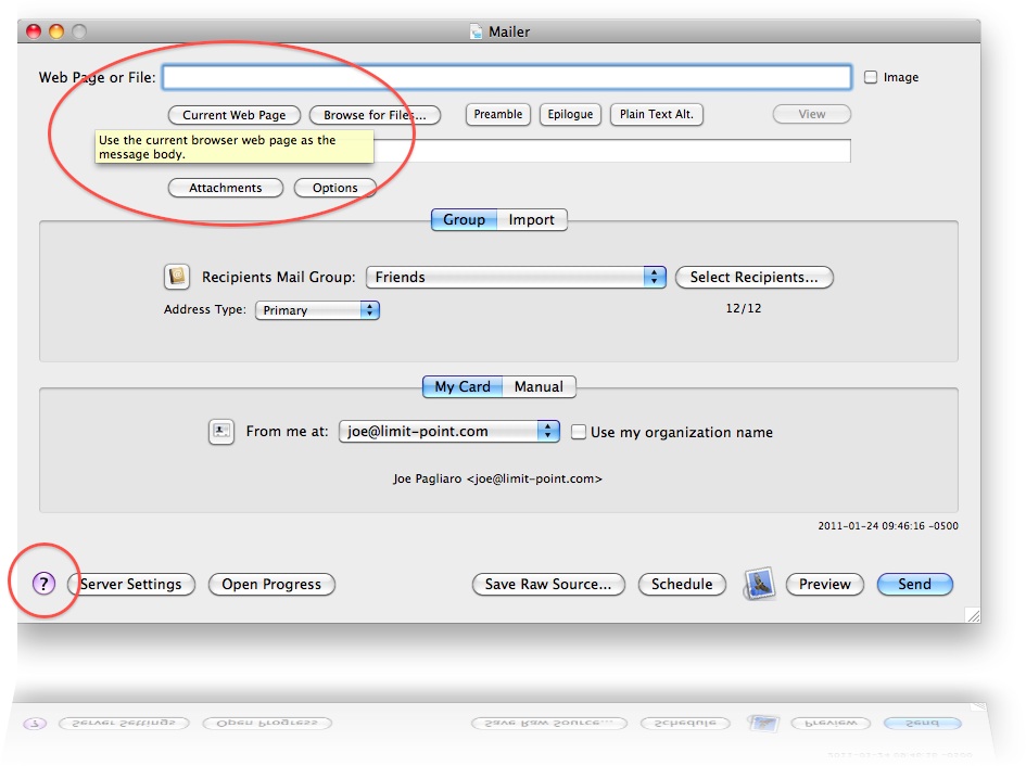 Mailings Screenshot